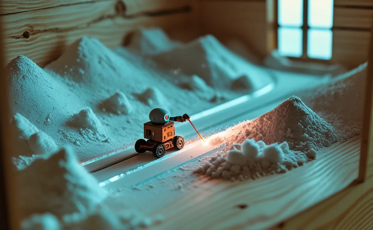Miniatuur diorama-illustratie bij artikel over een browsergame gebouwd met een AI-codeerhulp