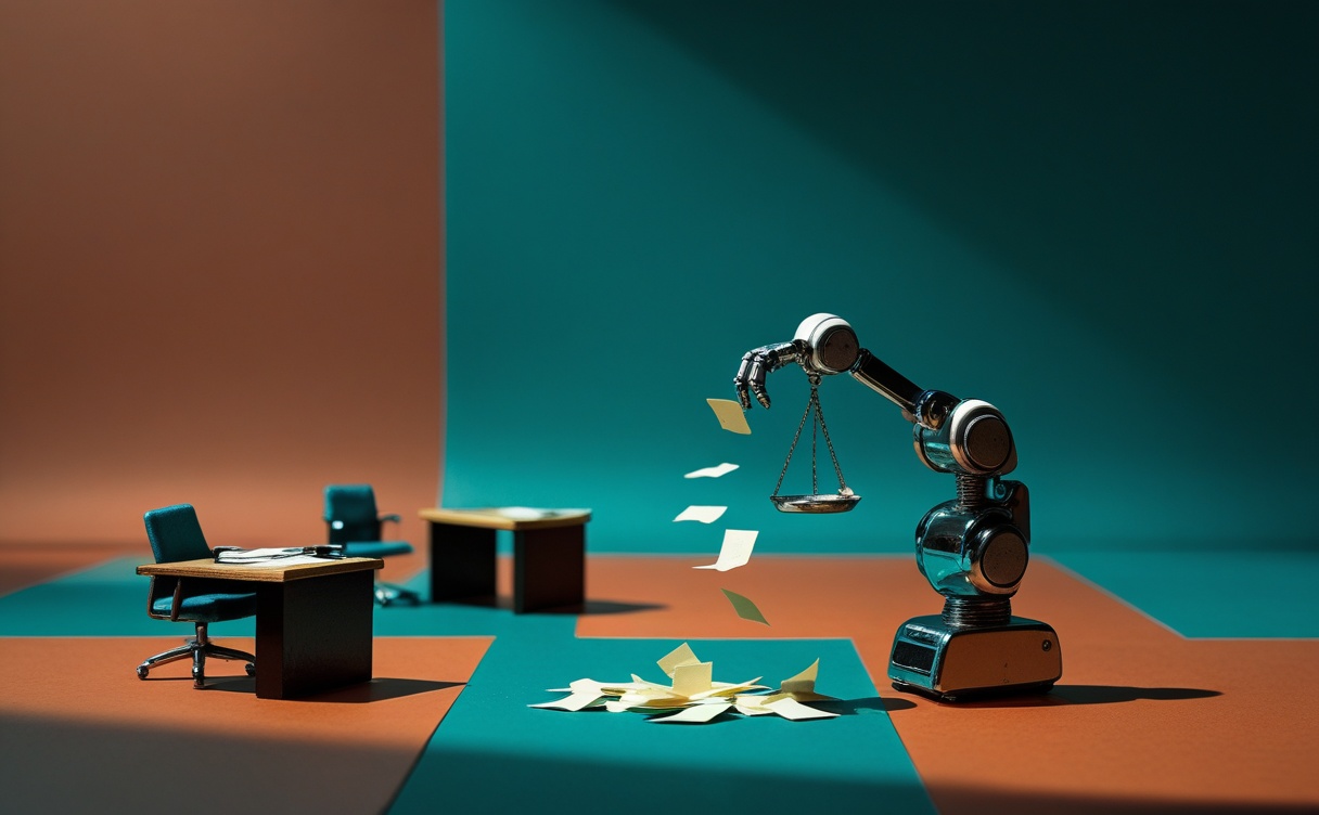 Miniatuur diorama-illustratie bij artikel 'AI vervangt je mensen niet — en wie dat denkt, stuurt slecht'
