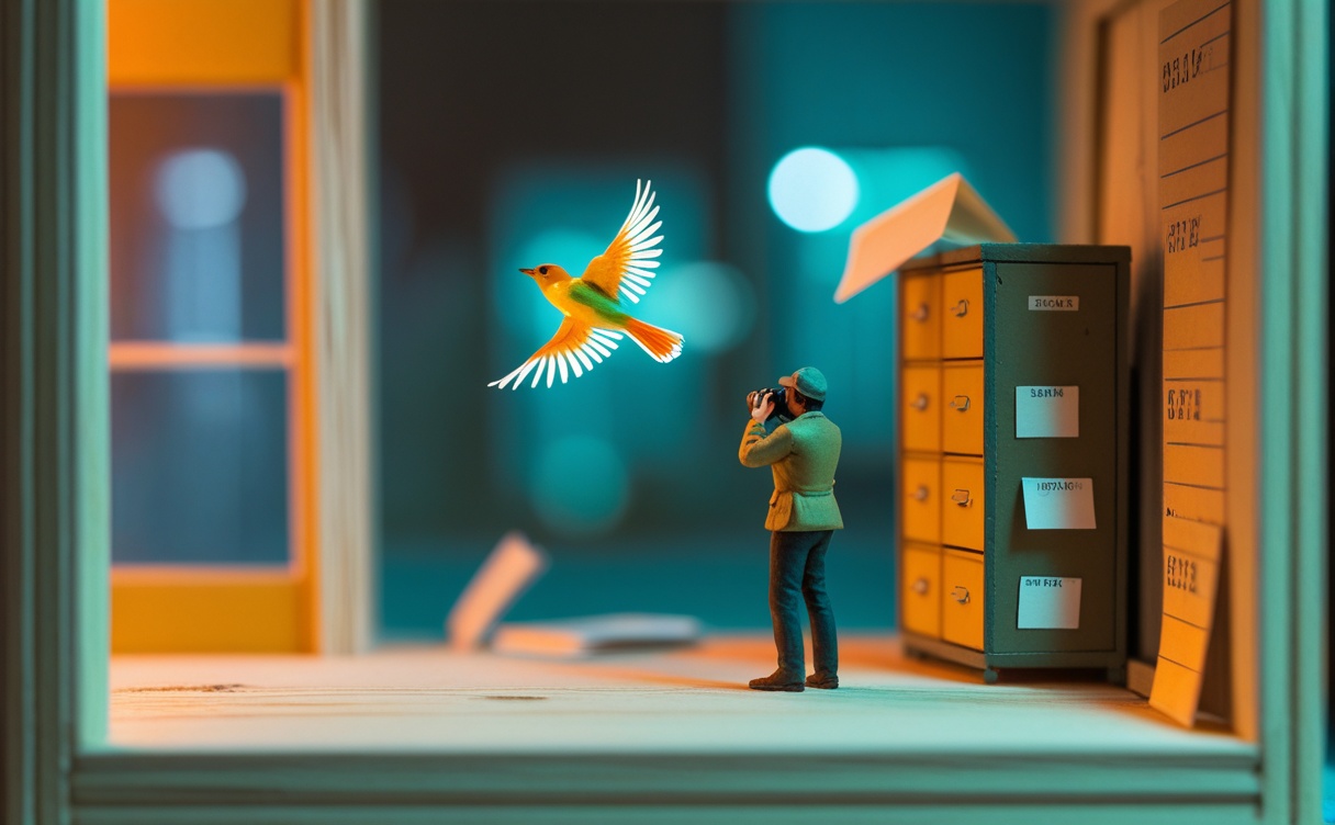 Miniatuur diorama-illustratie bij artikel 'AI-bewerkte vogelfoto's vervuilen wetenschappelijke databases, waarschuwt Nature'