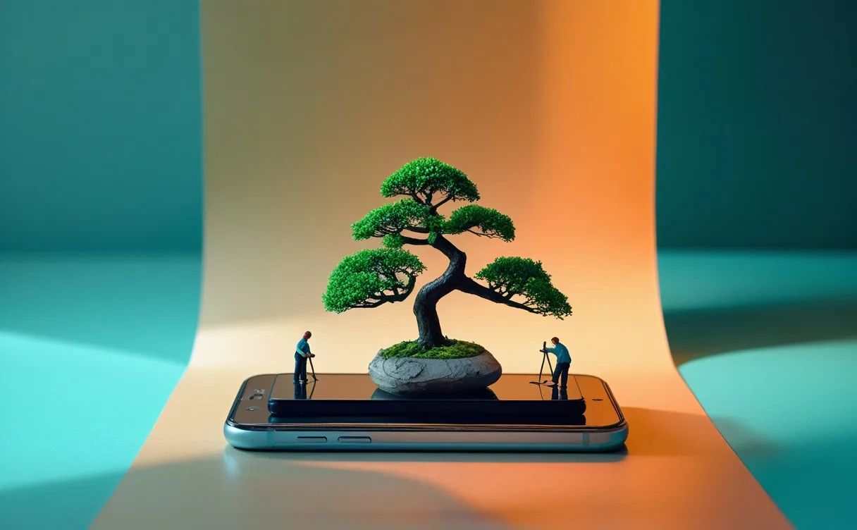Miniatuur diorama-illustratie bij artikel 'Bonsai 27B: dit AI-model draait volledig op je telefoon — wat merk jij ervan?'