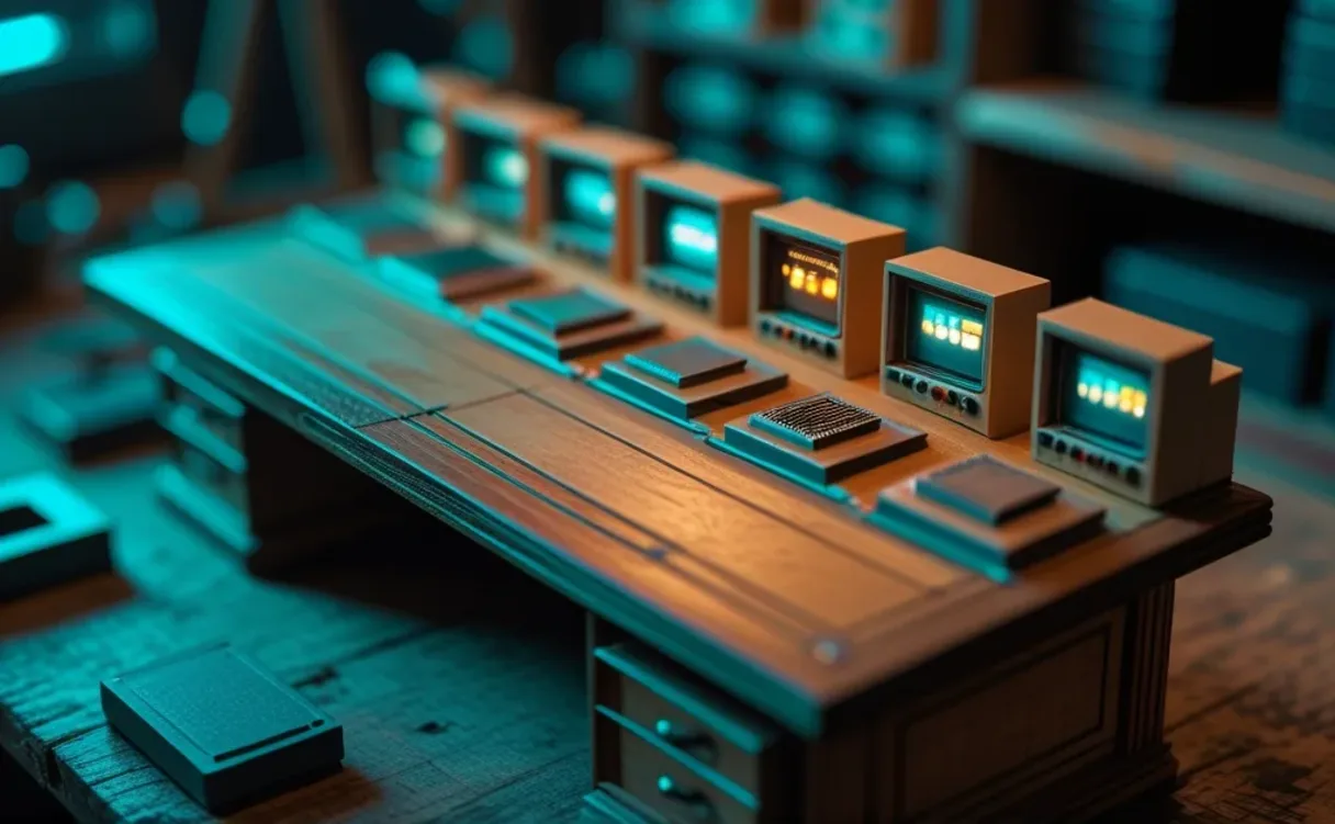 Miniatuur diorama-illustratie bij artikel 'Claude Code desktop: wat is nieuw en wat kun je ermee'