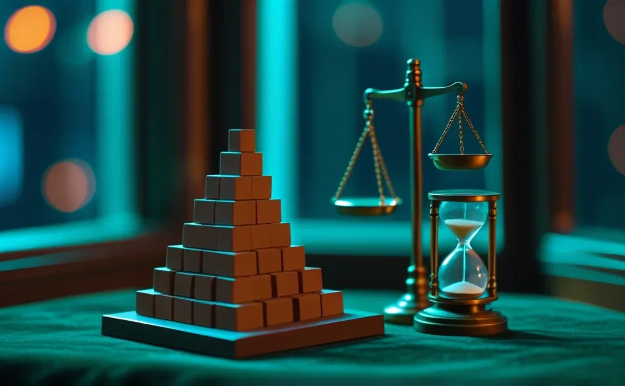 Miniatuur diorama-illustratie bij artikel 'De EU AI Act — Wat je echt moet weten als je met AI werkt'