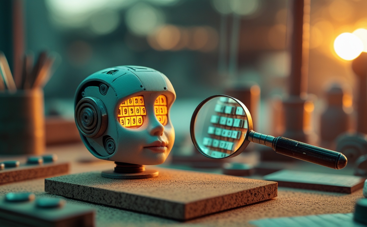 Miniatuur diorama-illustratie bij artikel 'Geen geest in de machine: wat er écht gebeurt als AI 'nadenkt''