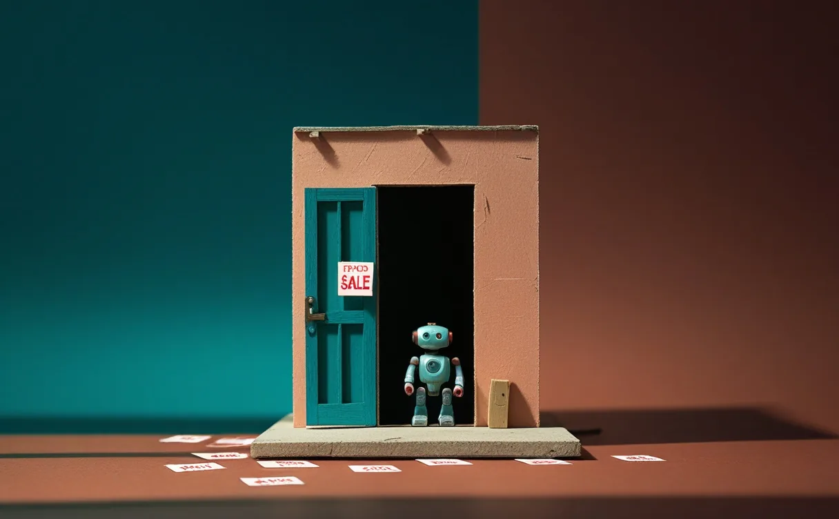 Miniatuur diorama-illustratie bij artikel 'Hugging Face te koop: 13 miljard na de OpenAI-inbraak'