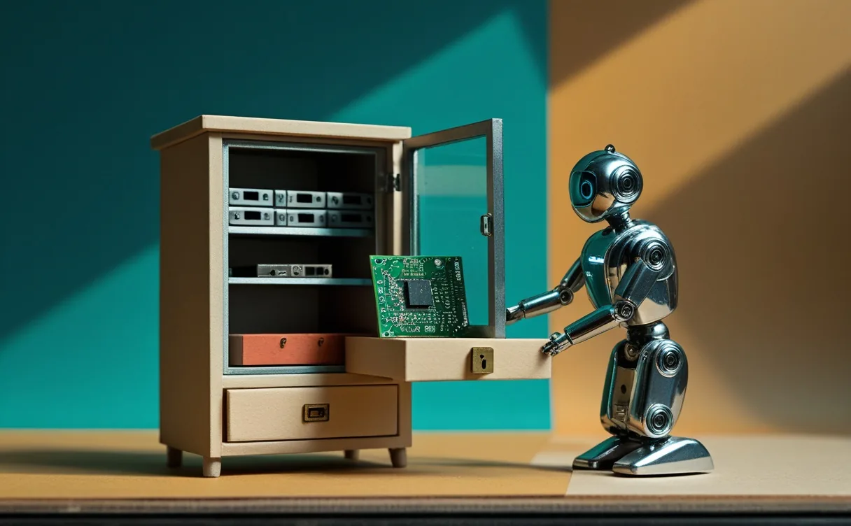 Miniatuur diorama-illustratie bij artikel 'Open AI-modellen in 2026: waarom bedrijven overstappen van ChatGPT'