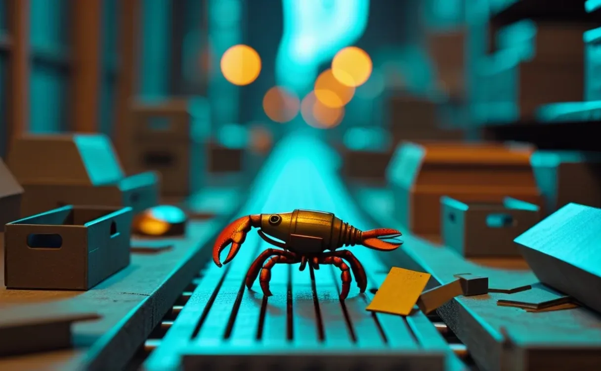 Miniatuur diorama-illustratie bij artikel 'OpenClaw: hoe een open-source agent het hele AI-veld versnelde'