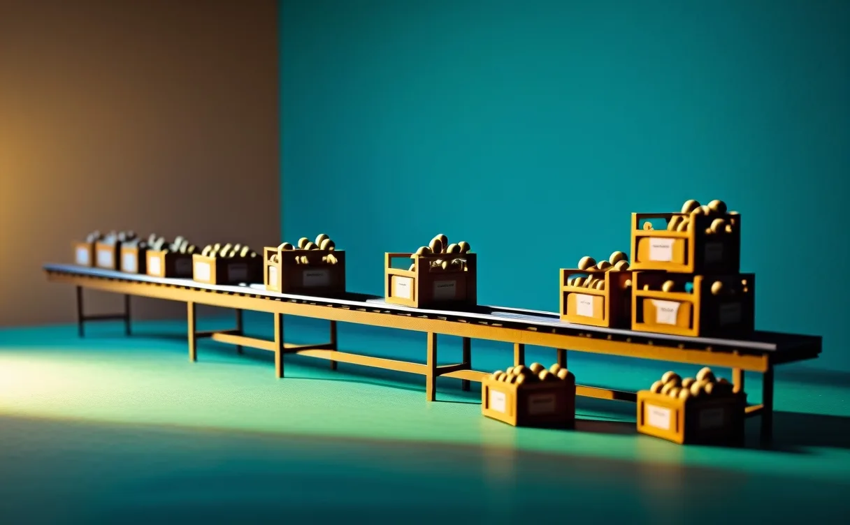 Miniatuur diorama-illustratie bij artikel 'TNO: AI maakt werk sneller, maar levert niet vanzelf productiviteit op'