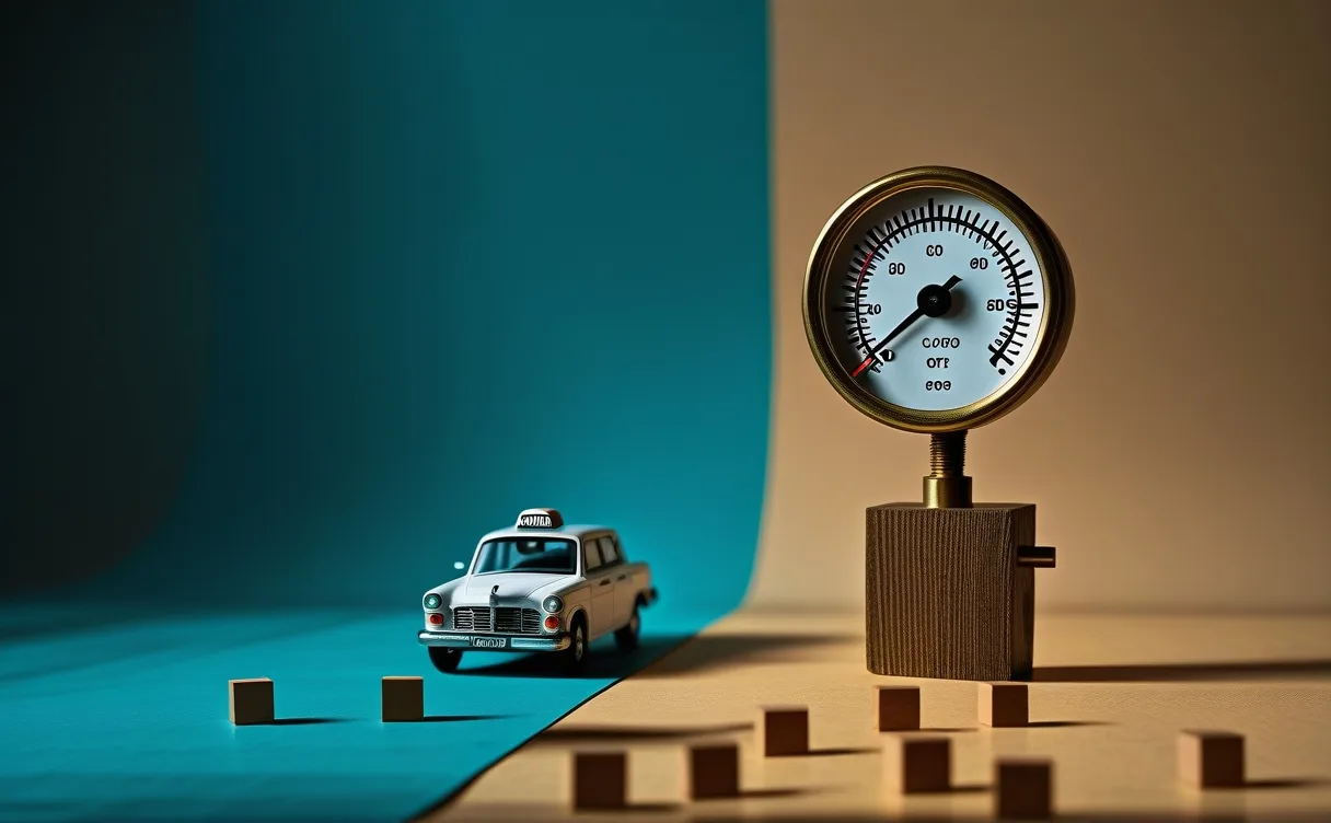 Miniatuur diorama-illustratie bij artikel 'Uber zette zijn hele AI-budget in 4 maanden door — en trekt nu een grens van $1.500 per maand'